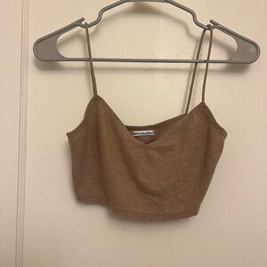 Reformation Janice Knit Camisole in Tan